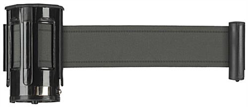 View of Gray Crowd Control Belt Extended Gray Crowd Control Belt with 4 Way Adaptor