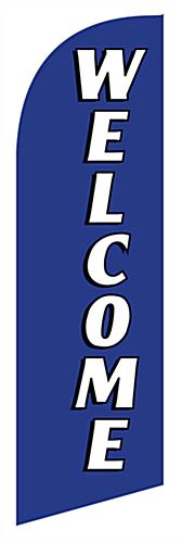 WELCOME Blue Feather Banner for Outdoor Outdoor WELCOME blue feather banner
