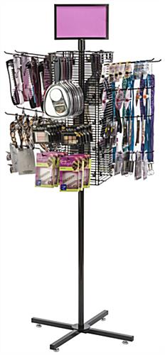Rotating Grid Rack with 10” Pegs Has Spinning Core Rotating Grid Rack with 10” Pegs for Surplus of Products