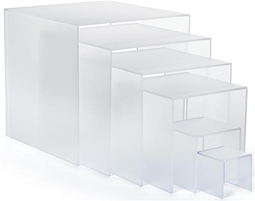 Sleek Acrylic Riser Stands Acrylic Riser Stands for Merchandise