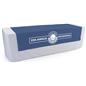 Navy printed table runner with one color imprint