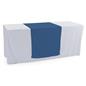 Dark blue table runner with flame retardant polyester material