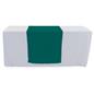 Dark green table runner with machine washable fabric