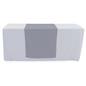 Gray table runner with machine washable and dryer safe material