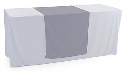 This Gray Table Runner Is Perfect for Hotel Informational Displays Gray table runner with length of 80 inches