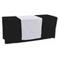 White table runner with flame retardant finish