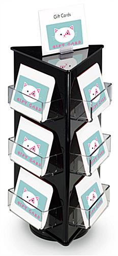 9 x 12-1/2 x 9-Inch, Revolving Acrylic Gift Card Holder With 9 Pockets Revolving Gift Card Holder: For 4" x 3" Cards