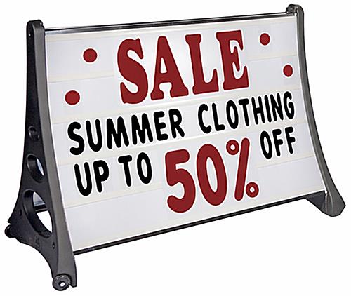 48 x 36 Deluxe Tilt and Roll Sign Includes Letter Set 48 x 36 Deluxe Tilt and Roll Sign Includes Letter Set