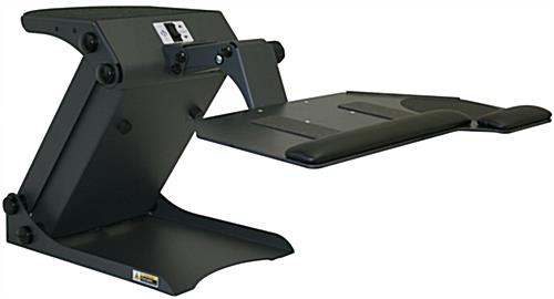 Table Mounted Ergonomic Desk, Electric Adjustment Black Table Mounted Ergonomic Desk