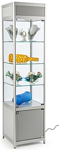 Propped Knock Down Glass Tower Case Propped Knock Down Glass Tower Case