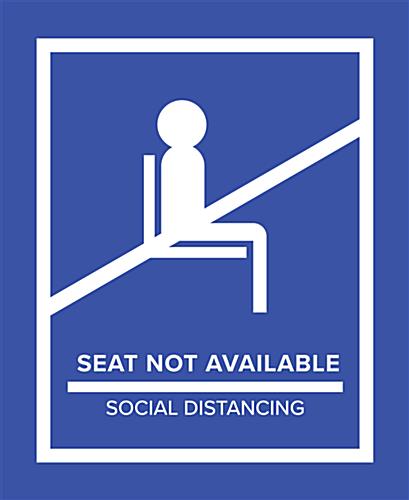 Blue Social Distancing Seat Markers – Great for Creating Space Between People Blue social distancing seat markers for crowd control