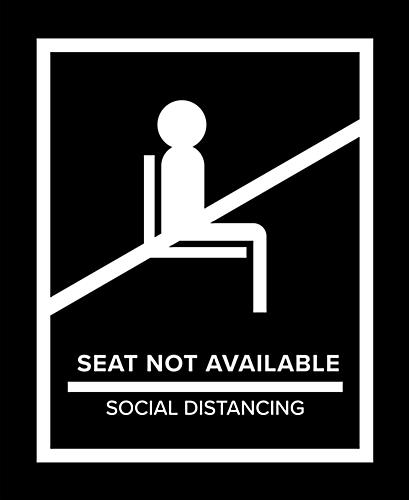 Black Social Distancing Seat Markers – Great for Creating Space Between People Black social distancing seat markers for crowd control