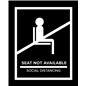 Black social distancing seat markers for crowd control