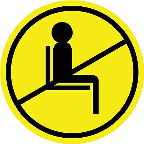 Yellow Do Not Use Seating Sticker – Great for Enforcing Social Distancing Yellow do not use seating sticker with removable self-adhesive backing