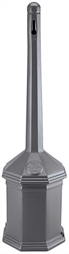Nude View of Gray Cigarette Butt Receptacle Gray Cigarette Butt Receptacle for Outdoor Use