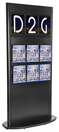 Nude View of Slatwall Kiosk with Magazine Holders Double Sided Slatwall Kiosk with Magazine Holders