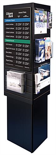 Slatwall Kiosk 3 Sided - Black slatwall kiosk