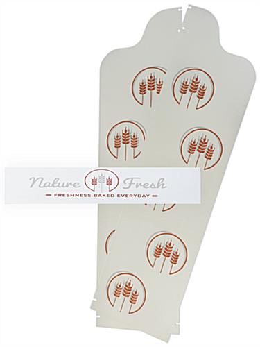 Bakery Bread Rack Signage for BAKCRT6WBK Features 4 Strips of Magnetic Tape for Effortless Adhesion Bakery bread rack signage for BAKCRT6WBK with UV printed graphics
