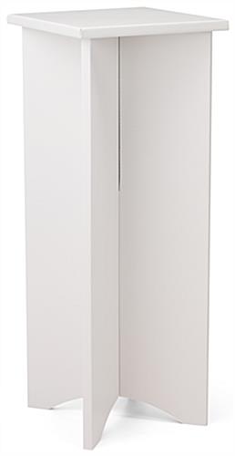 Knockdown Display Pedestal with White Satin Substrate Finish