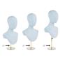 Jewelry head bust display with 15 in. to 20 in. height range