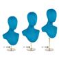 Jewelry head bust display with height settings