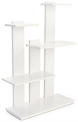 Use These 4-Tier Merchandise Shelves to Add a Modern Look to Your Retail Product Displays 4-tier merchandise shelves with laminated white particle board build