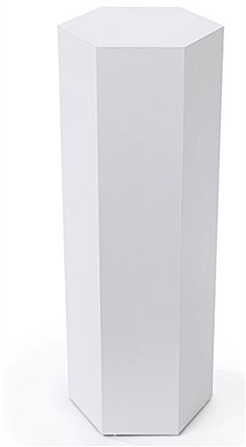 This Hexagonal Display Pedestal Is an Easy Way to Modernize Your Museum Exhibits Hexagonal display pedestal with floor standing placement style