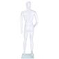 Abstract mannequins with clear tempered glass base