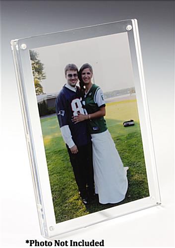 Acrylic Block Picture Frame is 4"w x 6"h Acrylic Block Picture Frame