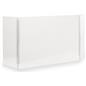 Acrylic protective splash guard with overall height of 28 inches