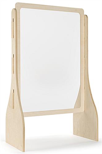 This Upscale Wood-Framed Sneeze Guard Is a Rustic Design Perfect for Retail Shops Upscale wood-framed sneeze guard with 0.5 inch thick maple