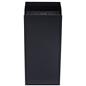 Matte black custom beverage display stand with minimal design