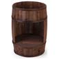 Bourbon barrel display case with 30.5 inch height