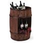 Bourbon barrel display case with large cutout in center