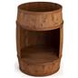 Bourbon barrel display case with 20 inch overall width