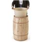Food grade cedar barrel with removable plastic liner
