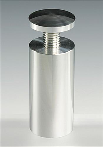 Set Of Four 1-1/4 x 2-1/2-Inch Polished Silver Finish Aluminum Standoff Screws Standoffs: Aluminum
