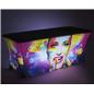 6 Foot backlit custom scrim cover and table set with bright LED illumination