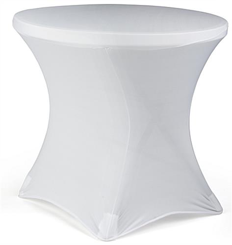 Stretch Café Table Cover, Front View Stretch Café Table Cover is Machine Washable