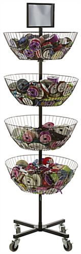 Freestanding 4 Tier Basket Stand Freestanding 4 Tier Basket Stand