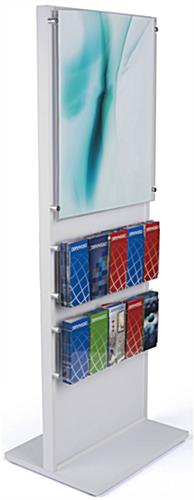 Black Wooden Information Kiosk Stand for Retail Black Wooden Information Kiosk Stand with 22 x 28 Graphic