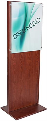 Freestanding Mahogany Poster Stand for Floor Freestanding Mahogany Poster Stand for Large Visuals