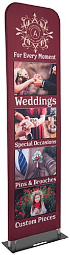 Propped View of Custom Fabric Banner Stand Trade Show Custom Fabric Banner Stand