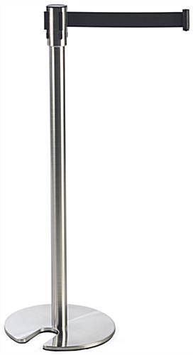 Silver Stackable Stanchion with Brushed Steel Finish Silver Stackable Stanchion for Corporate Events