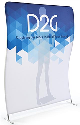 Wave Backdrop Propped View Single Sided 6’ Wide Wave Backdrop for Custom Marketing