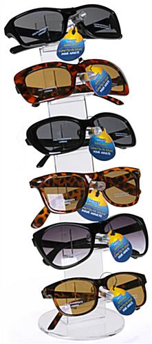 Sunglass Counter Display Holds (6) Frames at Bridge Sunglass Counter Display