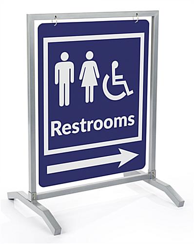 22x28 Custom Metal Sidewalk Swinger Sign with UV Printing 22x28 custom metal sidewalk swinger sign with 2-sided printing