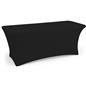 Black fitted spandex table covers