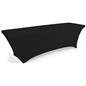 Black fitted spandex table covers