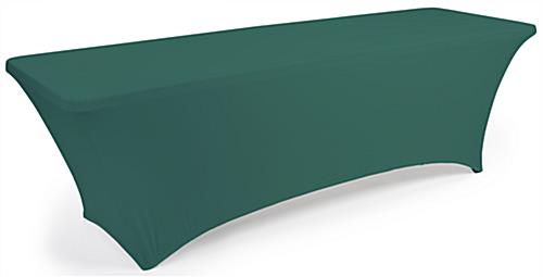 These Rectangle Fitted Spandex Table Covers Will Conceal Worn Surface Tops Forest green fitted spandex table covers